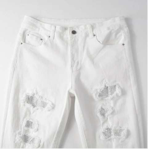 "Shiny White" Jeans