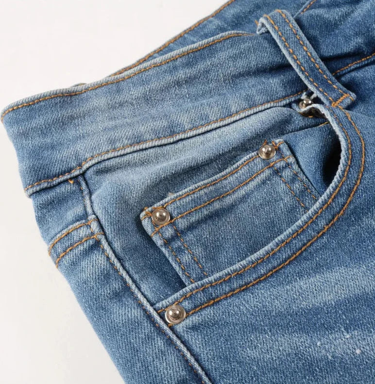 "Patch Blue" Jeans
